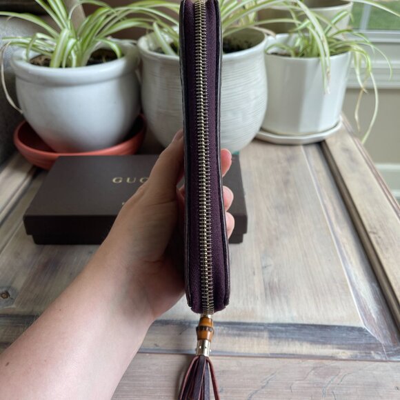 Gucci Diamanté Zip Wallet with Bamboo Zipper Pull - Picture 6 of 14